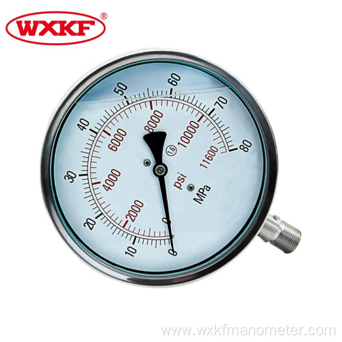 Glycerin filled Pressure Gauge with 1/4" MNPT 160PSI